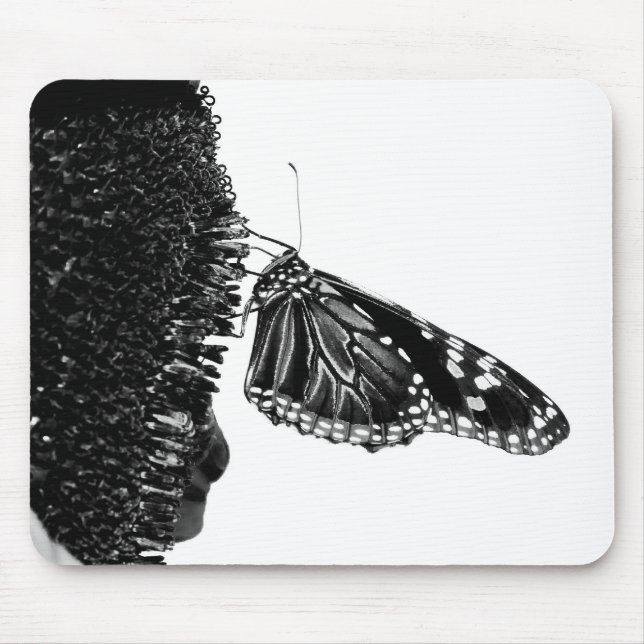 Alfombrilla De Ratón mariposa tímida blacq (Frente)