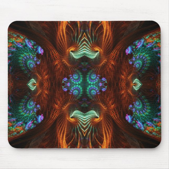 Alfombrilla De Ratón Mariposa visionaria Mousepad del fractal (Frente)
