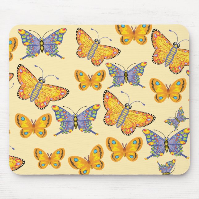 Alfombrilla de ratón mariposas (Frente)