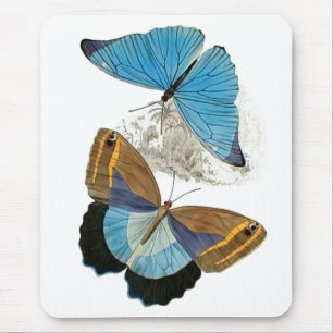 Alfombrilla De Ratón Mariposas - Azul