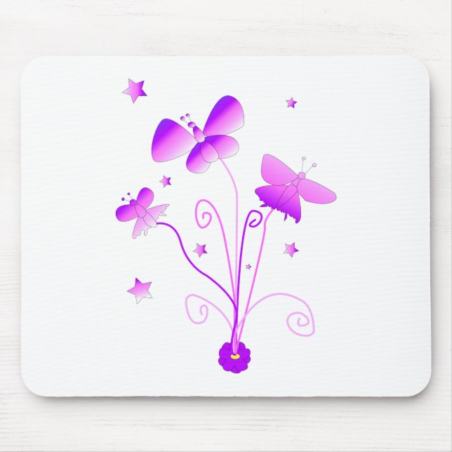 Alfombrilla De Ratón Mariposas con Mousepads de flores (Frente)