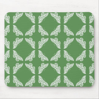 Alfombrilla De Ratón Mariposas de artesanía y artes verdes de vidrio