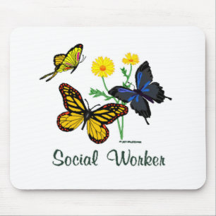 Alfombrilla De Ratón Mariposas del asistente social