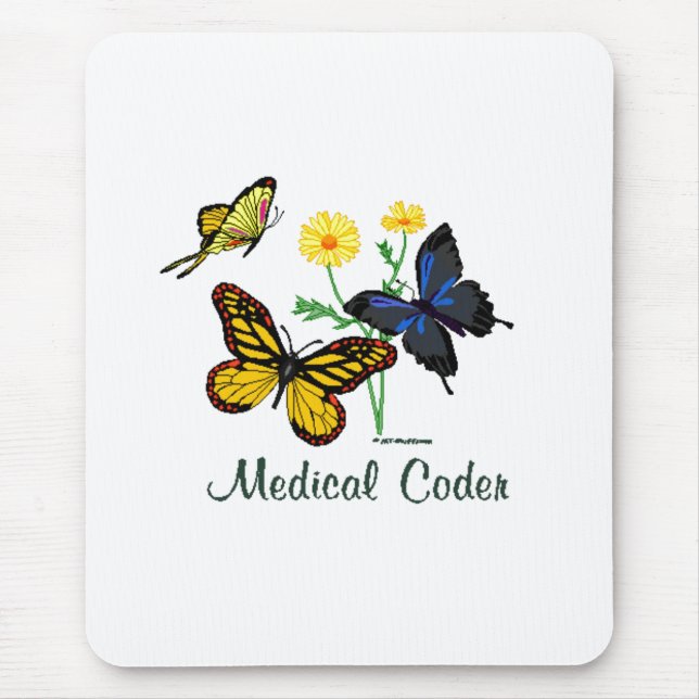 Alfombrilla De Ratón Mariposas médicas del codificador (Frente)