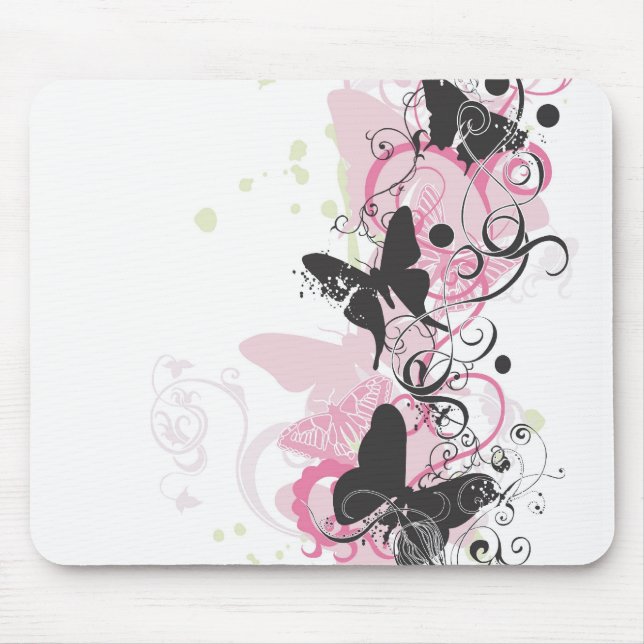 Alfombrilla De Ratón Mariposas Mousepad (Frente)