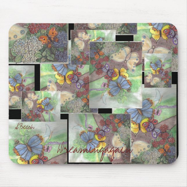 Alfombrilla De Ratón Mariposas Mousepad de Dreamingagain (Frente)