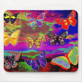 Alfombrilla De Ratón mariposas psicodélicas Mousepad