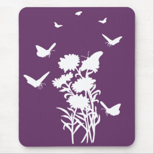 Alfombrilla De Ratón Mariposas Silhouette Mousepad