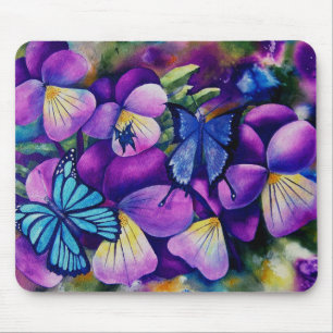 Alfombrilla De Ratón Mariposas y cojín del ratón de Pansie