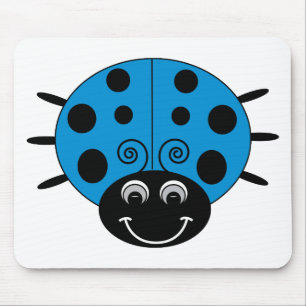 Alfombrilla De Ratón Mariquita azul Mousepad