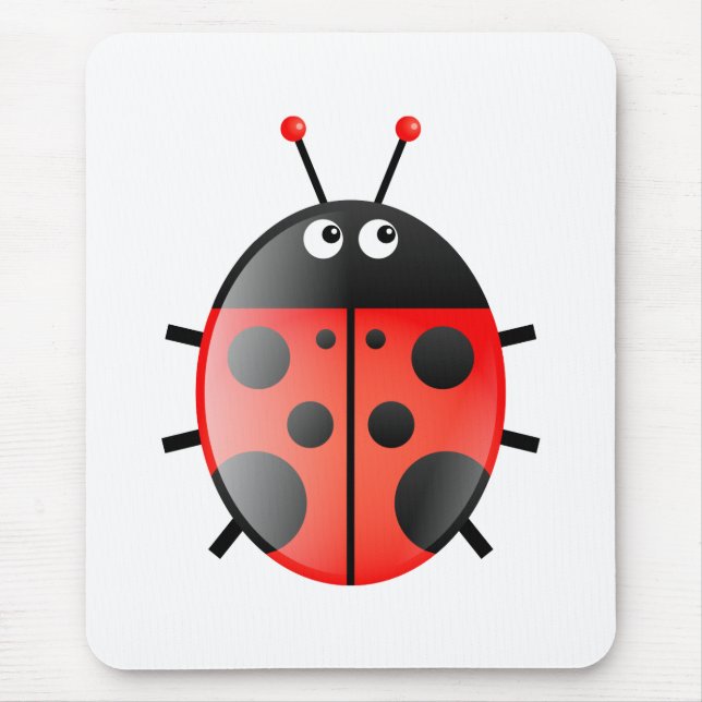 Alfombrilla De Ratón Mariquita roja (Frente)