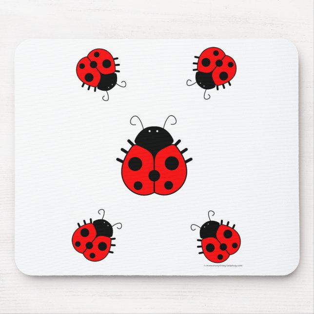 Alfombrilla De Ratón Mariquitas Mousepad (Frente)