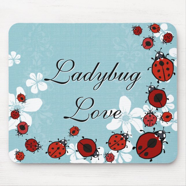 Alfombrilla De Ratón Mariquitas rojas Mousepad (Frente)