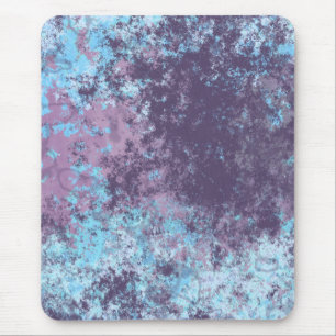 Alfombrilla De Ratón Mármol abstracto azul, rosa y púrpura