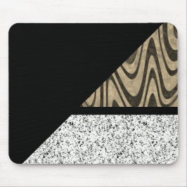 Alfombrilla De Ratón Mármol Abstracto Negro
