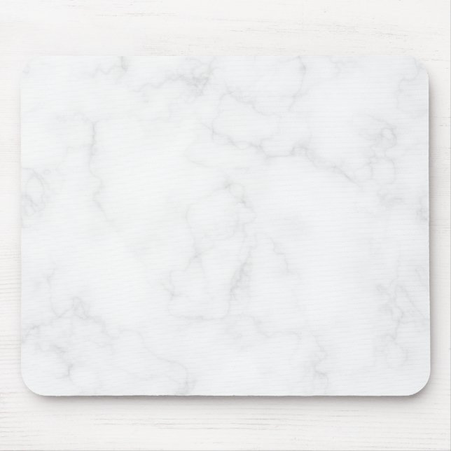 Alfombrilla De Ratón Mármol Blanco Minimalista (Frente)