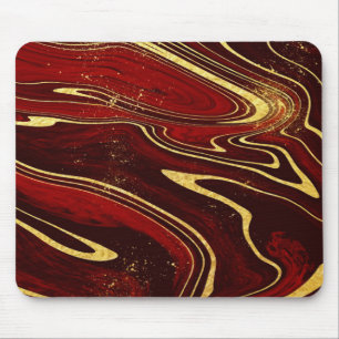 Alfombrilla De Ratón Mármol Burgundy y Dorado
