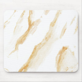 Alfombrilla De Ratón Mármol Dorado y Blanco Minimalista