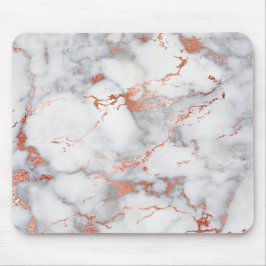 Alfombrilla De Ratón mármol gris y dorado rosa
