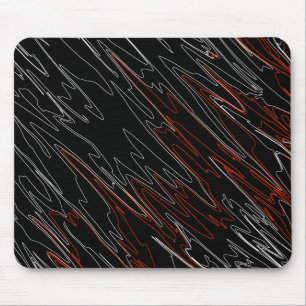Alfombrilla De Ratón Mármol Negro Rojo