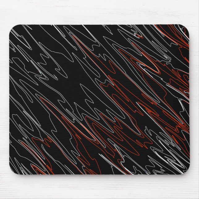 Alfombrilla De Ratón Mármol Negro Rojo (Frente)