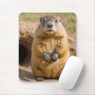 Alfombrilla De Ratón Marmota con esposas