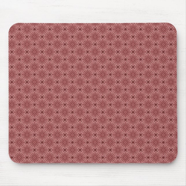Alfombrilla De Ratón Maroon Elegant Circles Mousepad (Frente)
