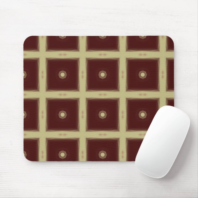 Alfombrilla De Ratón Maroon Square tiles mouse pad (Con ratón)