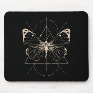 Alfombrilla De Ratón Marrón mariposa Tattoo Fairycore Grunge oscuro Y2k