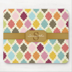 Alfombrilla De Ratón Marroquí colorido Quatrefoil - Mousepad de encarg