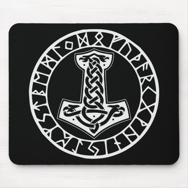 Alfombrilla De Ratón Martillo de Mjölnir Thor 0022 #USAPatriotGraphics  (Frente)