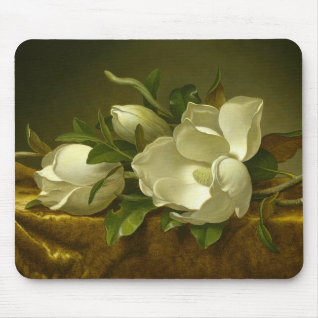 Alfombrilla De Ratón Martin Johnson Heade - Magnolias sobre Velvet de O (Frente)