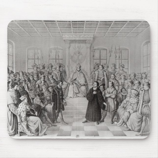 Alfombrilla De Ratón Martin Luther delante de Charles V (Frente)