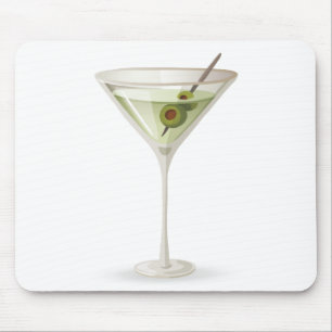 Alfombrilla De Ratón Martini Sobre Blanco