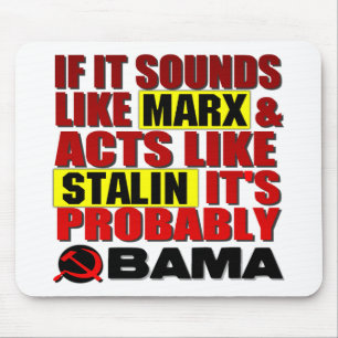 Alfombrilla De Ratón ¿Marx, Stalin? ¡Obama!
