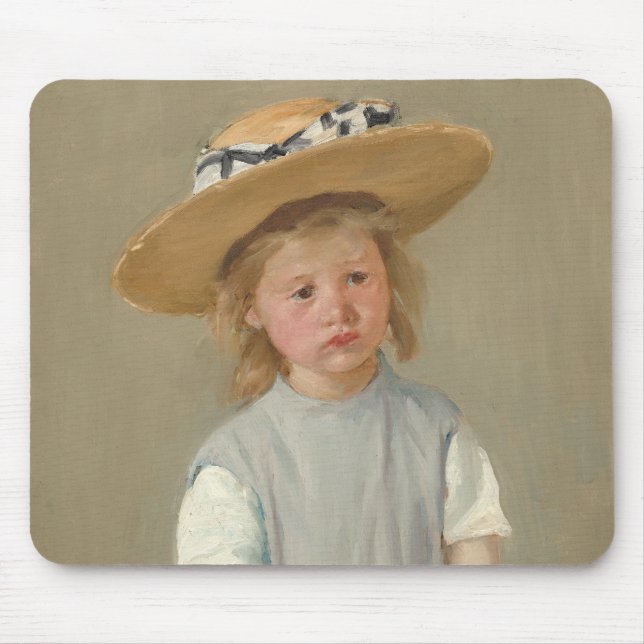 Alfombrilla De Ratón Mary Cassatt - Niño en un Gorra de paja (Frente)