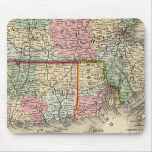 Alfombrilla De Ratón Masa, Conn, mapa de RI de Mitchell