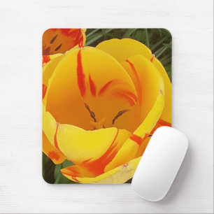 Alfombrilla De Ratón Masa de ratón de tulipanes amarillos