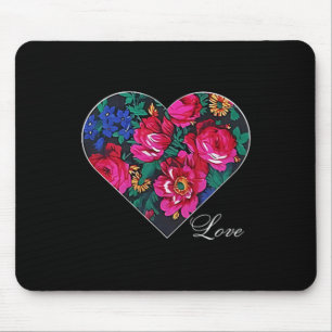 Alfombrilla De Ratón Masani Scarf Floral Heart Love Native American