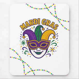 Alfombrilla De Ratón máscara de color tradicional de Mardi Gras