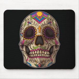 Alfombrilla De Ratón Máscara de cráneo de azúcar para hombre - Calavera