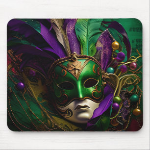 ALFOMBRILLA DE RATÓN MÁSCARA DE GRAS DE ORO VERDE PURPLE