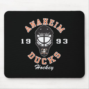 Alfombrilla De Ratón Máscara de Hockey Anaheim Ducks Negra Oficialmente