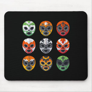 Alfombrilla De Ratón Máscara de lucha libre Cinco De Mayo Mexicana B