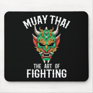 Alfombrilla De Ratón Máscara Oni de Muay Thai - Gi de Boxeo Tailandés y