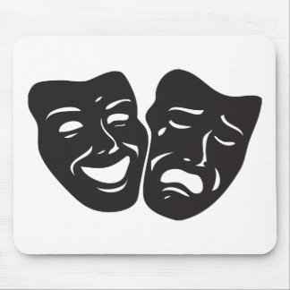 Alfombrilla De Ratón Máscaras de teatro de tragedia cómica