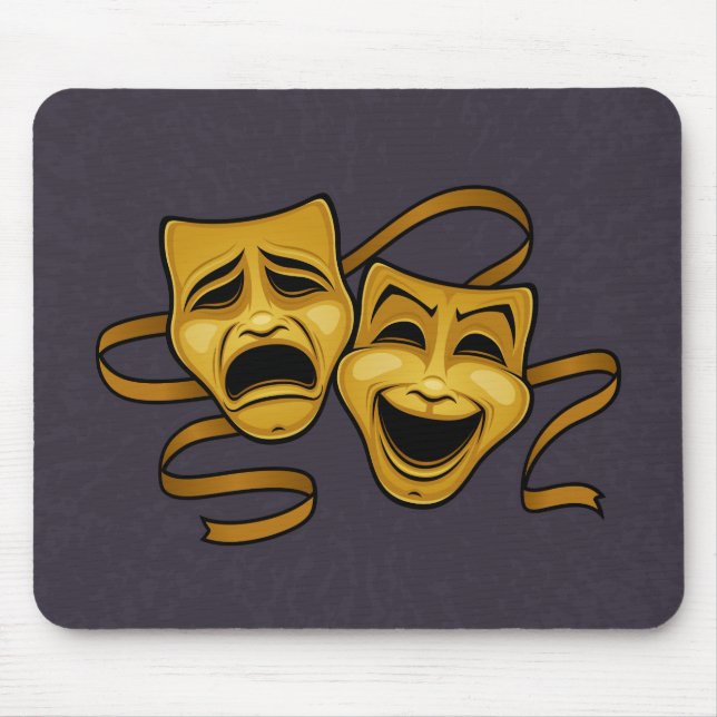 Alfombrilla De Ratón Máscaras del teatro de la comedia y de la tragedia (Frente)