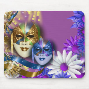 Alfombrilla De Ratón Máscaras venecianas del quinceanera de la