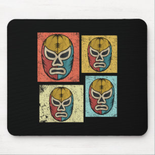 Alfombrilla De Ratón Máscaras vintage de Lucha Libre divertidas Máscara