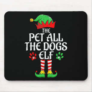 Alfombrilla De Ratón Mascota All The Dogs Elf Xmas Matching Navidades F